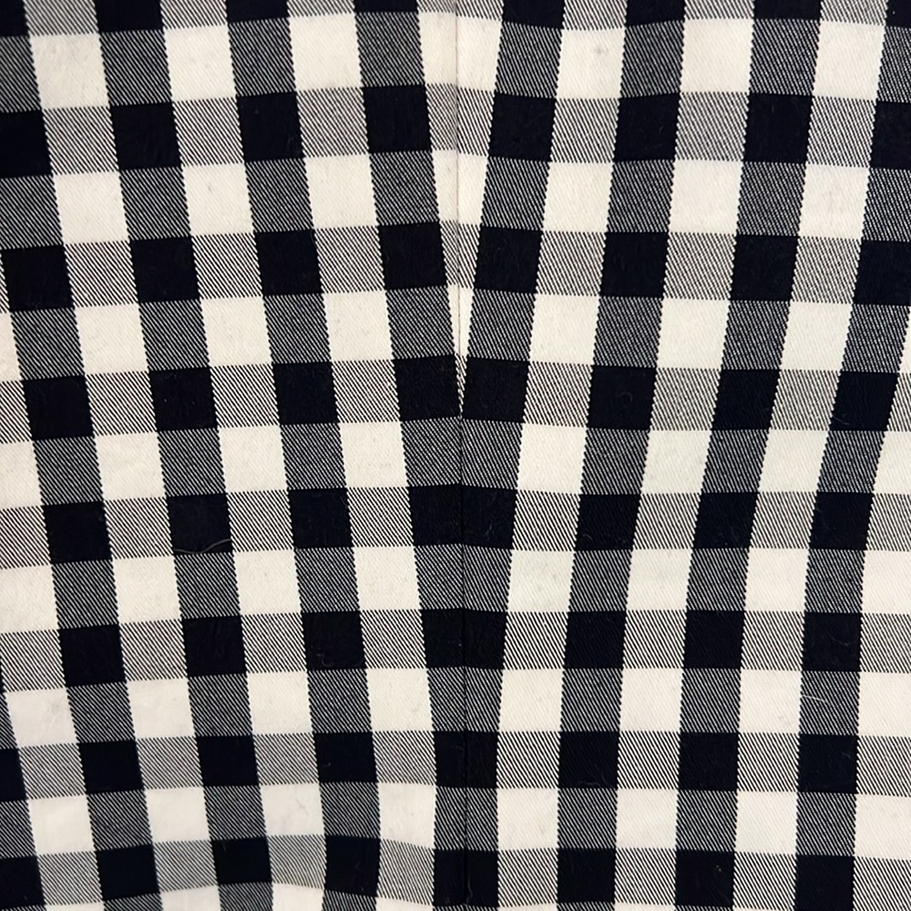 New Banana Republic Blazer Jacket Navy/White Checked Cotton Stretch Lined Size 4 - Picture 11 of 16